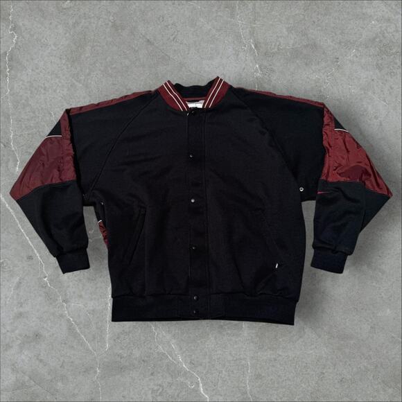 Nike Nylon Full Zip & Button Bomber Jacket XL - Picture 1 of 3